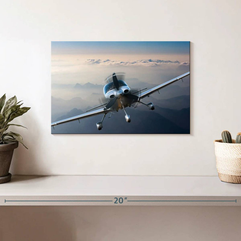 Mehar Private Propeller Plane, 8" H x 12" W