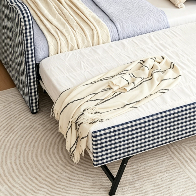 Lit de jour Cozy Gingham, Marine
