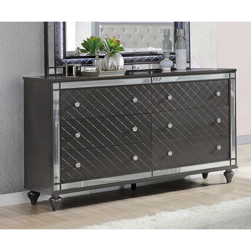 Commode de rangement traditionnelle 6 tiroirs 1Pc
