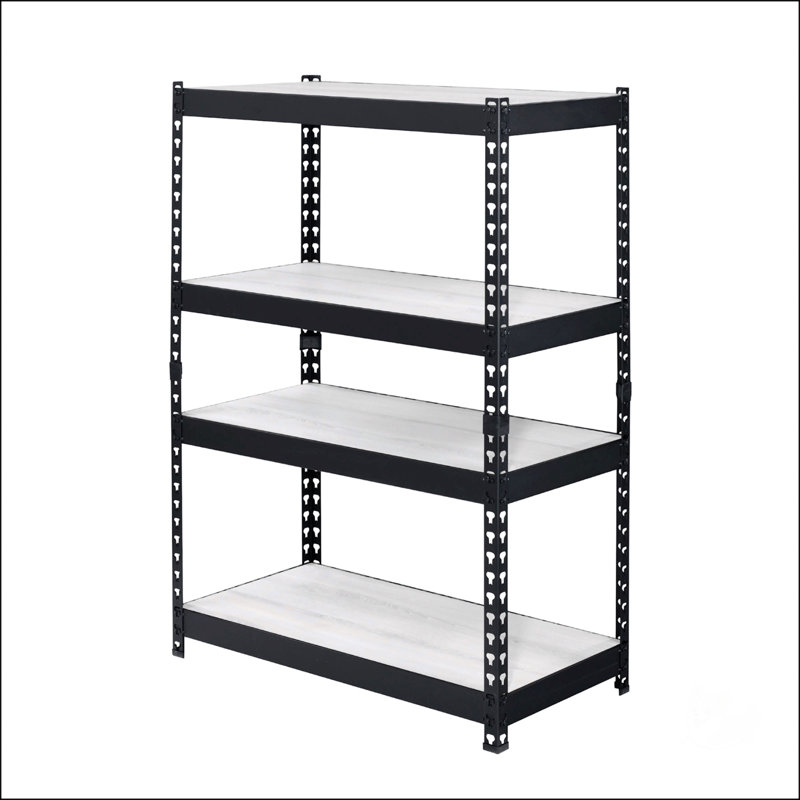 4 Tier Rectangular Bookcase With Adjustable Shelves