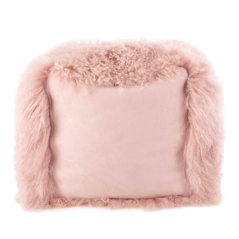 Bulluck Upholstered Pouf, Rose
