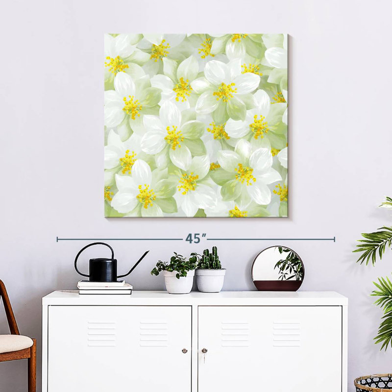 Harnek White Jasmine Flowers, 30" H x 30" W