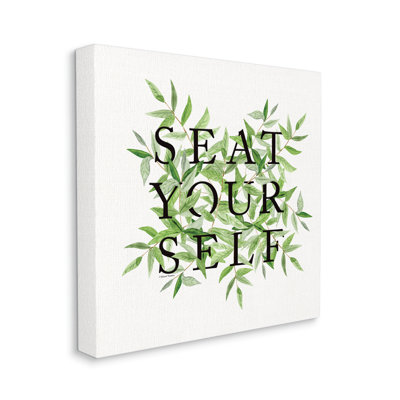 " Seat Yourself Botanical Leaf Bathroom " by Rachel Nieman