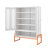 2-Doors Shoes Cabinet with open shelf