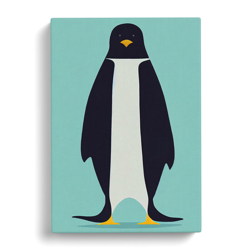 XV1022-3471X Penguin Abstract No.7 - Print, No Matte, 50cm H x 35cm W, Wrapped Canvas