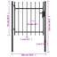Michela 124.99 cm H x 100 cm W Gate Fencing