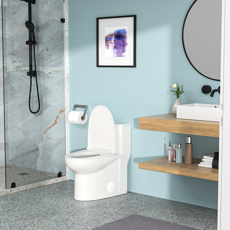 One Ceramic Toilet With Water Dual Flush And Easy Maintenance Design Long-Lasting Glaze Stable Structure