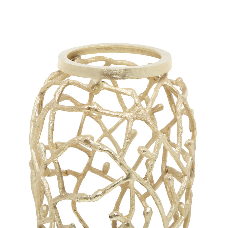 Vase contemporain en aluminium Methyl Cole, H 23,4 po x l 9,15 po x P 9,15 po