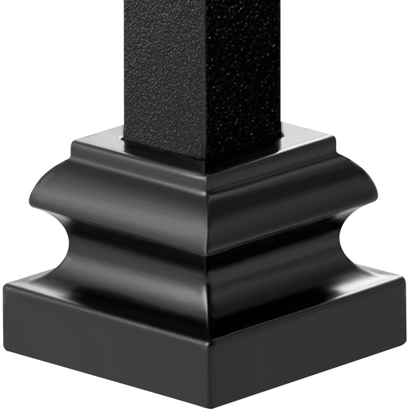 Satin Black Aluminum Alloy Staircase Baluster Shoes Set