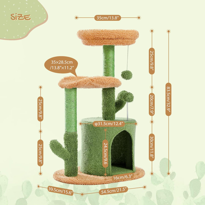 Deair 32.9'' H Cat Tree