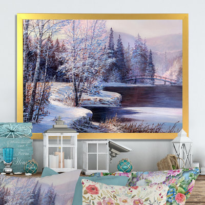 Paysage d'hiver de la rivière Méandres II - photographie sur toile