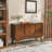 Wood Storage Cabinet with 2 Doors and 3 Drawers