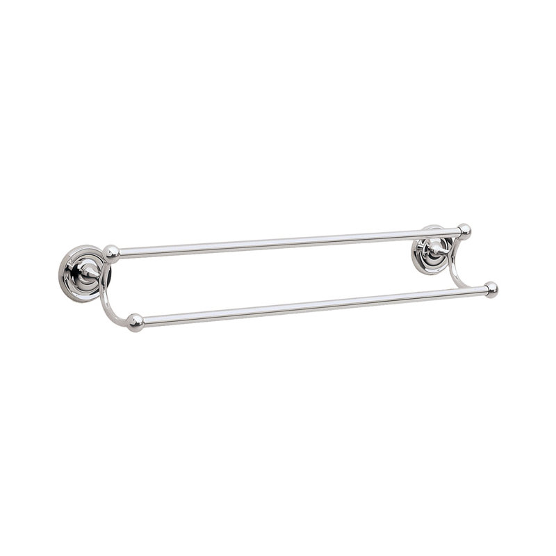 Double barre à serviettes murale 24" Villa, Chrome poli