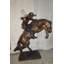 Statue bronze géant Bronco Buster - Taille: L 65 po x l 52 po x H 64 po.