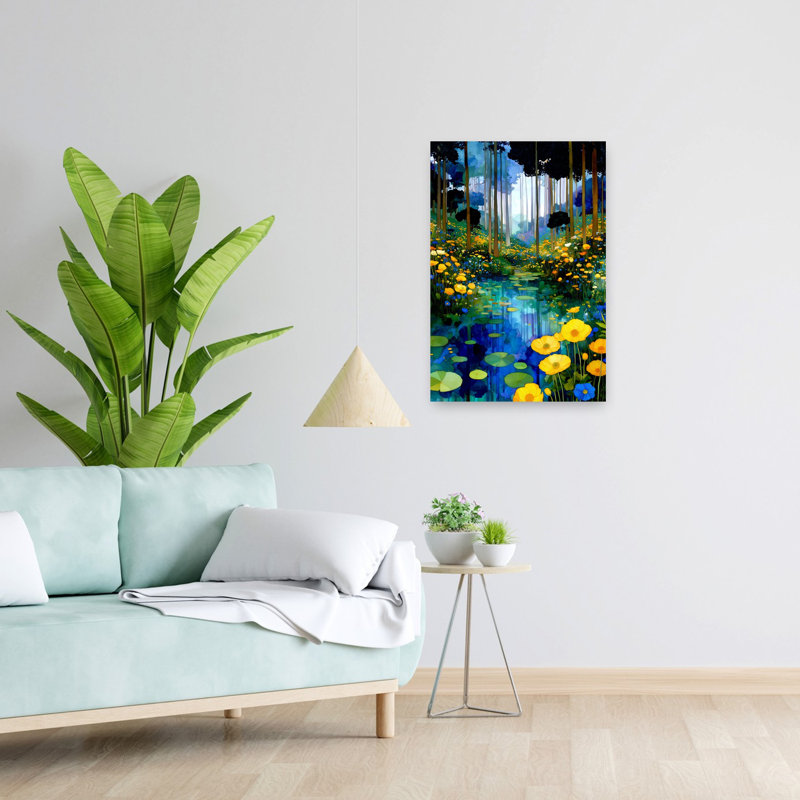 Flora By Klimt 8 Abstract Flower Forest Wall Art Print 1 Piece Wrapped Canvas Wall Art, 60.96cm H x 40.64cm W