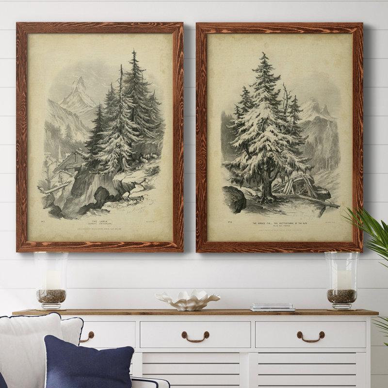 Toile encadrée de qualité supérieure The Larch, Toile encadrée érable, H 37,5 po x l 55 po x P 1,5 po