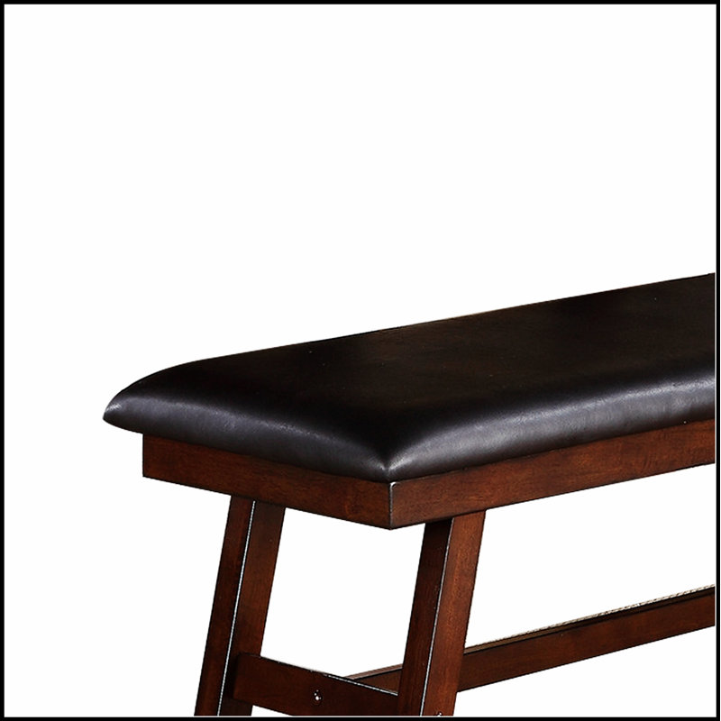 Banc de salle à manger élégant en similicuir avec siège rembourré en polyuréthane pour un confort et un design moderne