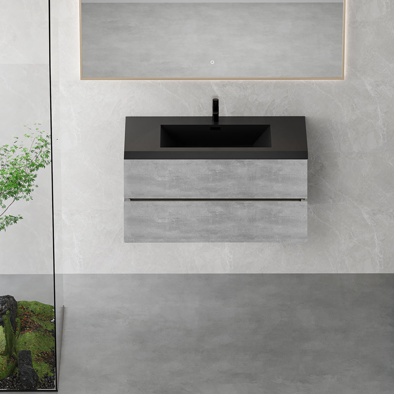 Meuble-lavabo moderne avec lavabo de qualité supérieure et rangement efficace