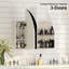 Arched Wall-Mounted Bathroom Mirror Cabinet with Shelves-738063467