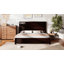 Base de lit en bois massif 51,2 po, lit plateforme rustique avec tête de lit épissée-1336817111-1336817105