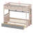 Whimsical Castle-Style Bunk Bed with Integrated Storage Drawers, Open Shelving, and Built-In LED Lighting System-1753512606