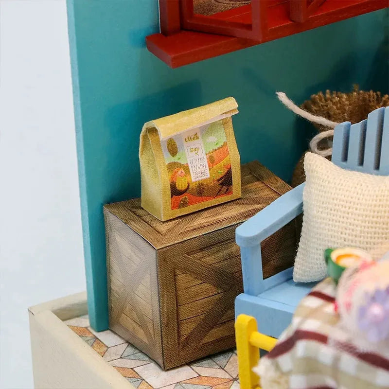 Wizardi Miniature Roombox Kit - Flower Shop Dollhouse Kit