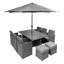 Awaiz 10 - Person Patio Dining Set Umbrella Hole Included Rectangular Table with Cushions Included