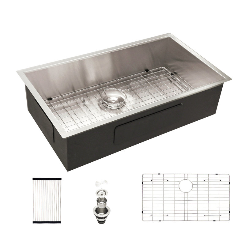 Évier de cuisine encastrable 33 po - 33 po x 19 po x 9 po - Évier de cuisine en acier inoxydable encastrable 16 pouces de profondeur 9 pouces