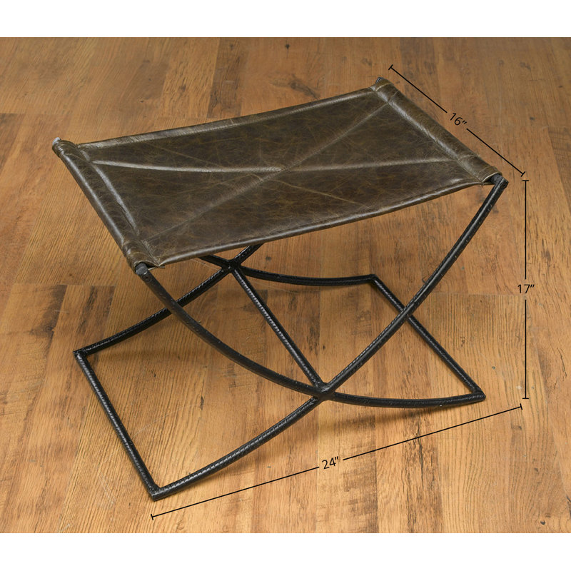 Tabouret en métal Hermilda, Brun