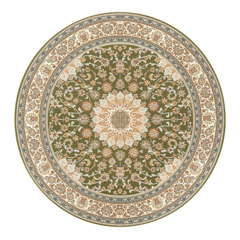 Indoor/Outdoor Traditional Area Rug, Round 7'10"
