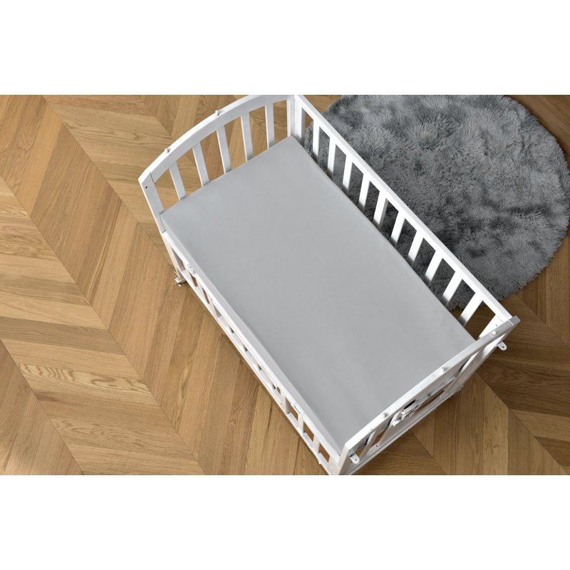 Draps-housses pour lit de bébé en microfibre (ensemble de 2), Gray/Gray Cloud
