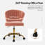 Petillo Swivel Velvet Office Task Chair with Adjustable Height and Padded Cushion-1313810140