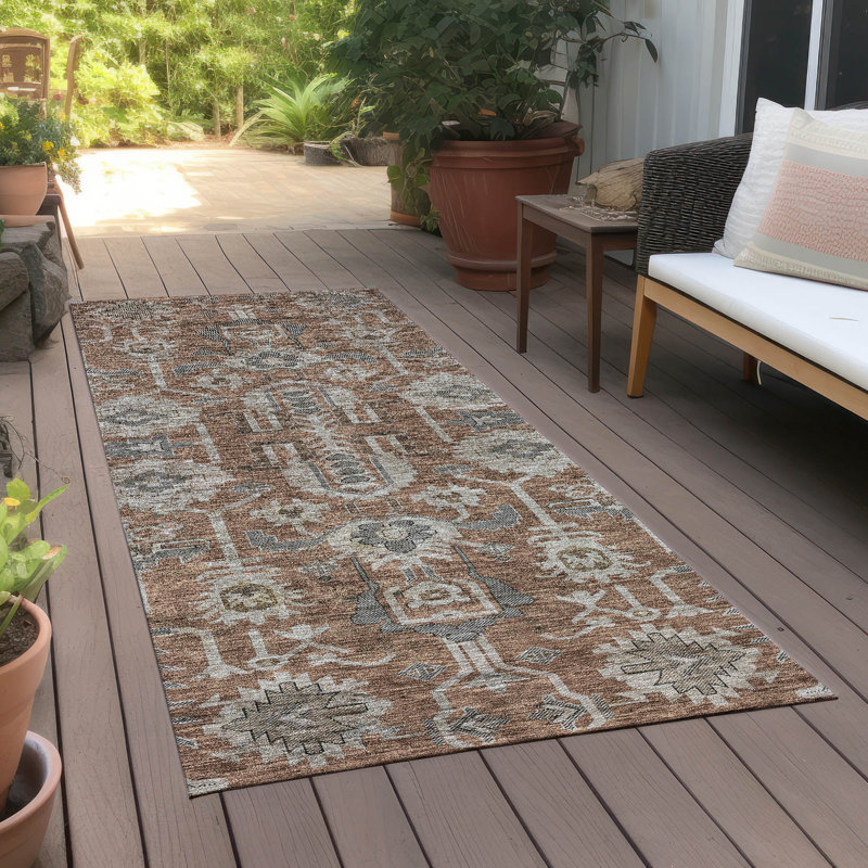 Tapis intérieur / extérieur Myda, Tapis de couloir 2 pi 3 po x 7 pi 6 po