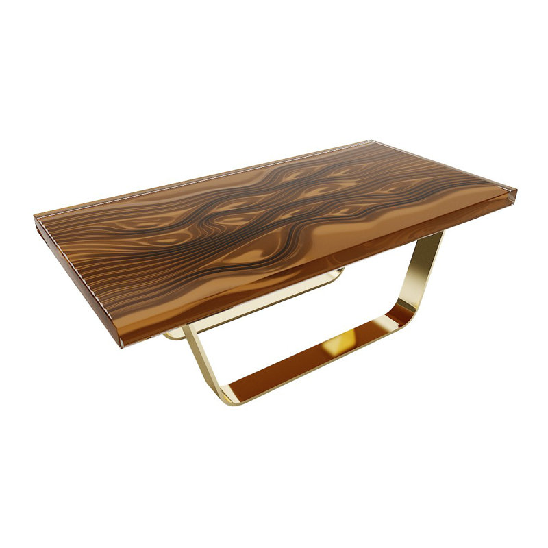 Bubbles Coffee Table, Brown, 18" H x 63" L x 31.5" W