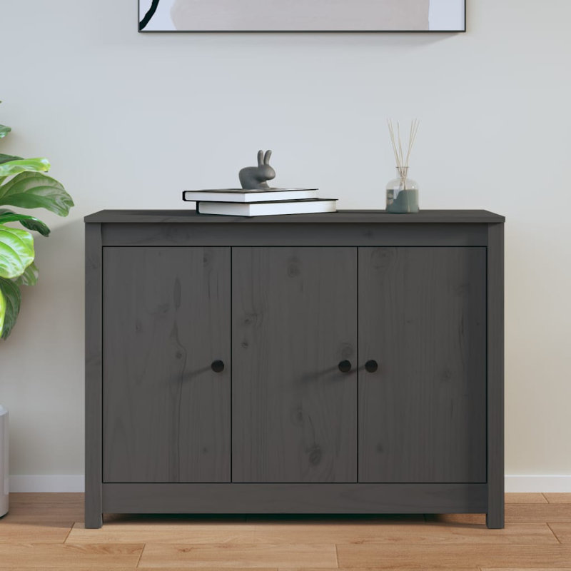 Portillo 100cm Solid Wood Sideboard, Grey