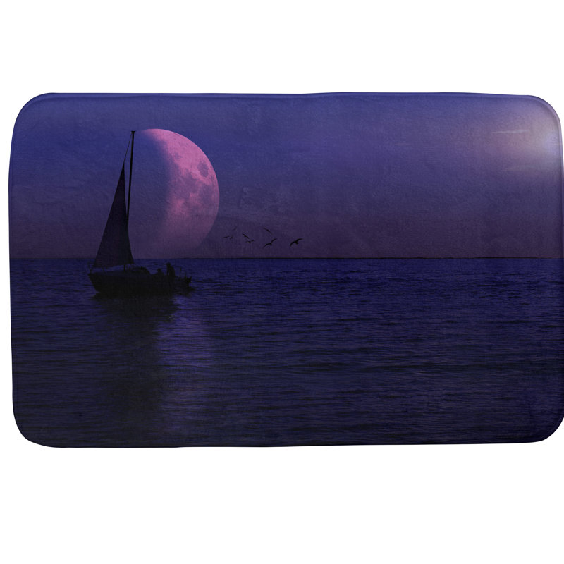 Tapis pour salle de bain Jada, l 21 po x L 34 po, Mauve