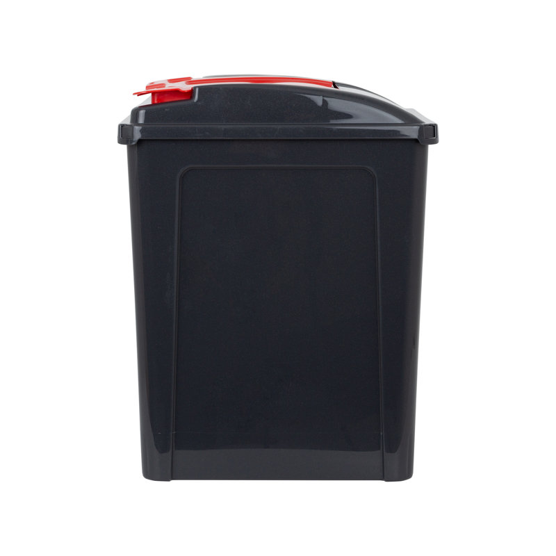 Wham Recycle It Slimline Bins, Red/Green/Yellow Lids, 50 Liters