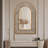 Rustic Arched Wooden Frame Wall Mirror-2078458610