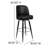 James Metal Barstool with Swivel Vinyl Upholstered Bucket Seat and Footrest-100041928-55850515