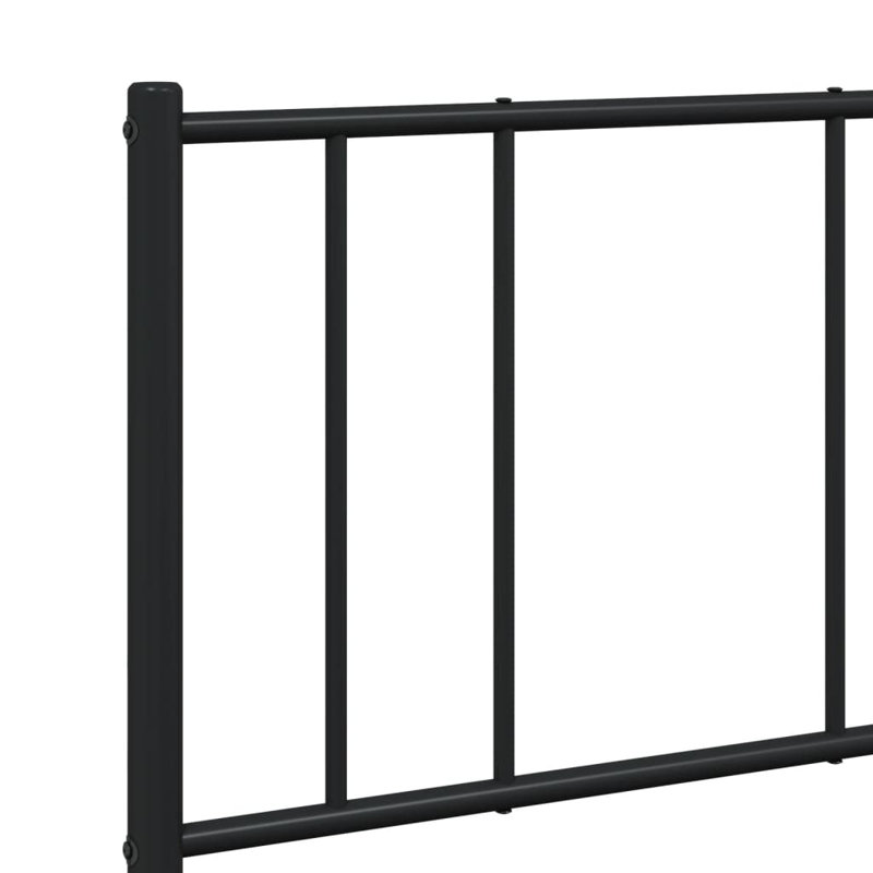 Lokesh Metal Bed, European Kingsize (160 x 200 cm), Black