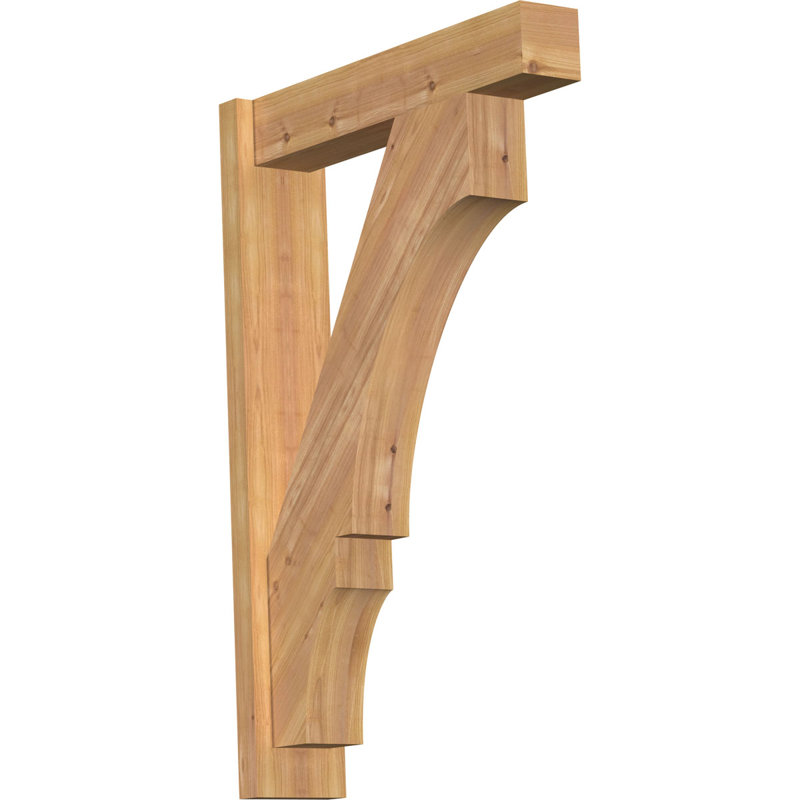 Bloc balboa rustique en bois rustique, P 24 po x H 36 po, Cèdre rouge de l'Ouest de 6 po (sciage brut)