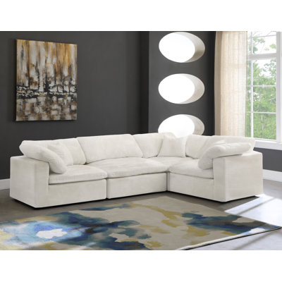 Canapé modulaire en velours 4 pièces Cozy