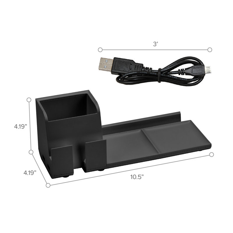 Plastic Desk Organizer, Black