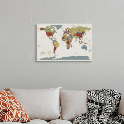 «World Map», impression par Michael Tompsett
