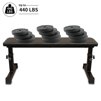 THE Flat Weight Bench For Strength Training W/ 5-Level Adjustable Height