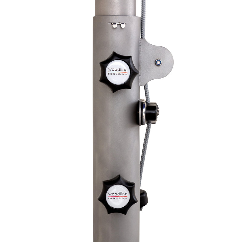 Storm 11.5' Round Umbrella, Natural, Paver Frame