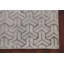 Tapis gris en laine / soie touffeté à la main