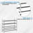USTECH Shoe Rack-4-Tier Slide-N-Adjust Multi-Position Expandable Metal Non-Slip, DIY Closet Organizer, Pack of 1