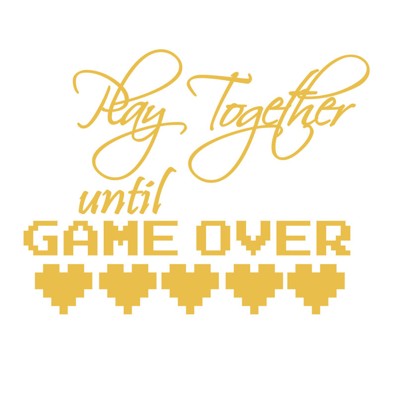 Ensemble d'adhésif décoratif 100 pièces Play Together jusqu'à Game Over, H 29 po x l 22 po, Doré