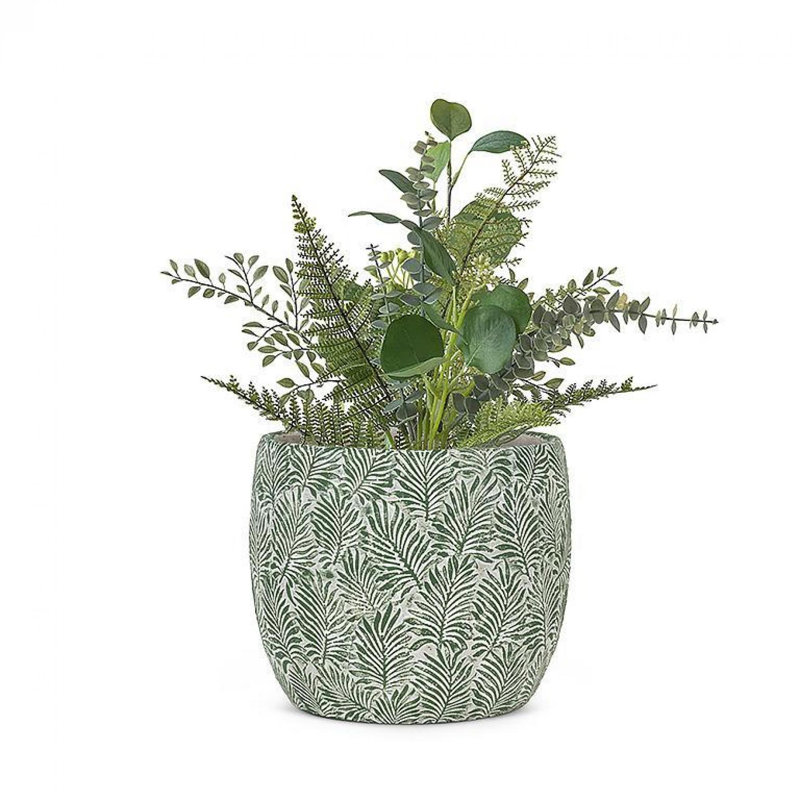 Boîte à fleurs à motif de feuilles